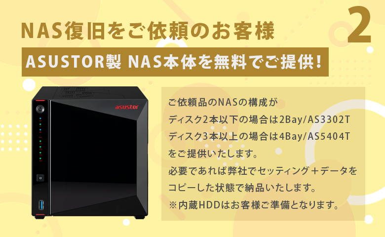 NAS復旧のお客様向け