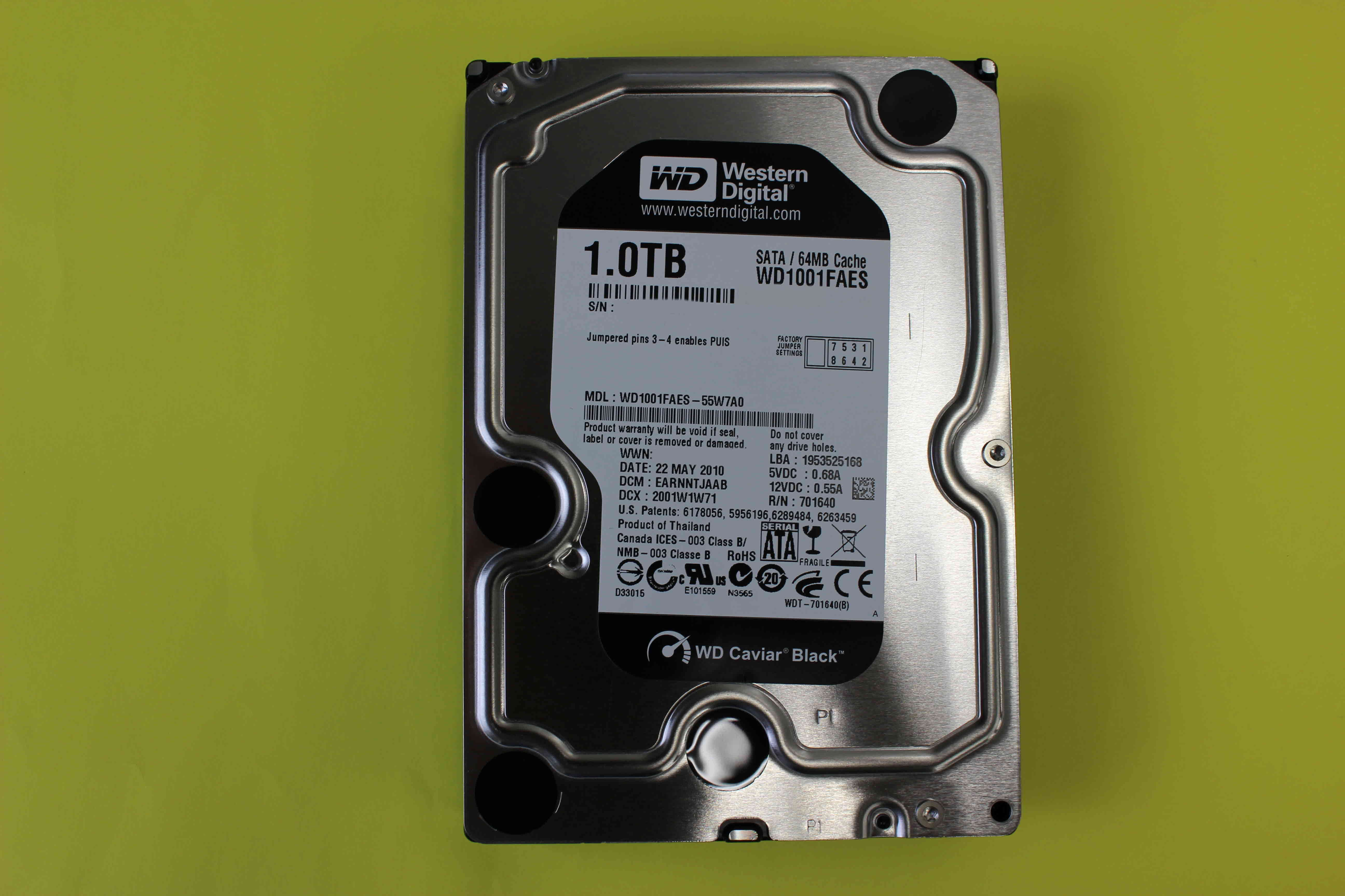 HDDデータ復旧 Westerndigital WD1001FAES-55W7A0 データ復元 データ