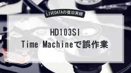 HDD Time Machineを実施してデータがなくなった。