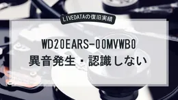 HDD WD20EARS-00MVWB0 異音が発生して認識できない。