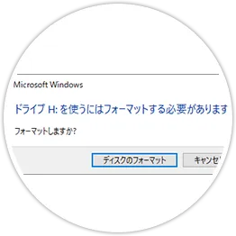 フォーマットが表示される